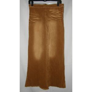ZOOM Brown Sz Jr Medium Casual Wear Lightweight Soft Corduroy Raw Hem Maxi Skirt